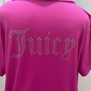 Juicy Couture Fuchsia Ribbed Pajama Top Size XL NWT